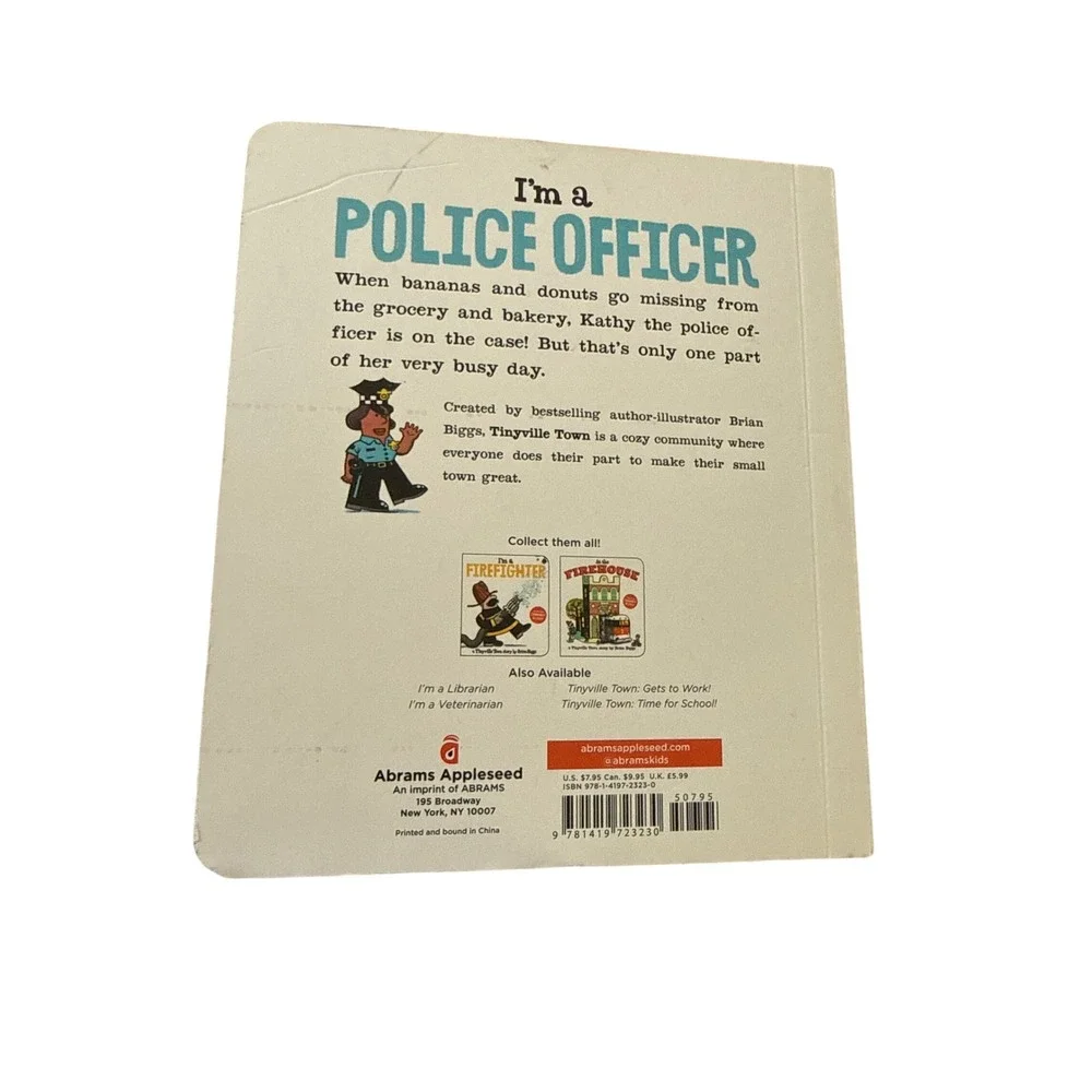 I'm a Police Officer Tinyville Town Board Book Brian Biggs Abrams Appleseed